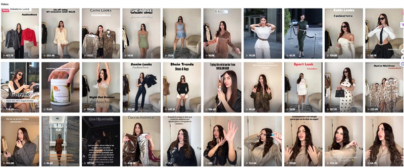 TikTok网红营销:美国时尚穿搭类中小博主频道内容