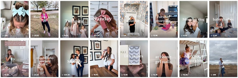 TikTok网红营销：美国亲子家庭类带货kol博主频道内容