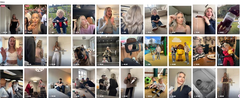 TikTok网红营销:英国时尚穿搭类KOL红人频道内容