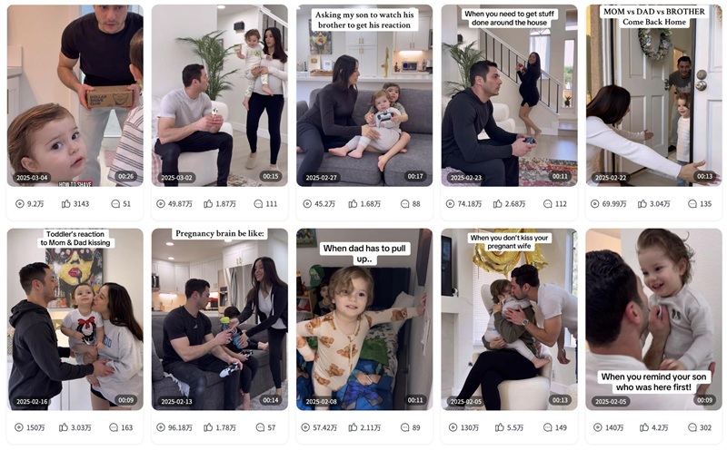 TikTok网红推广:美国头部母婴kol营销推广频道内容