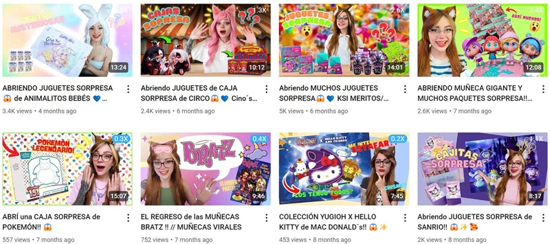 YouTube网红推广:墨西哥百万粉丝游戏kol博主频道内容