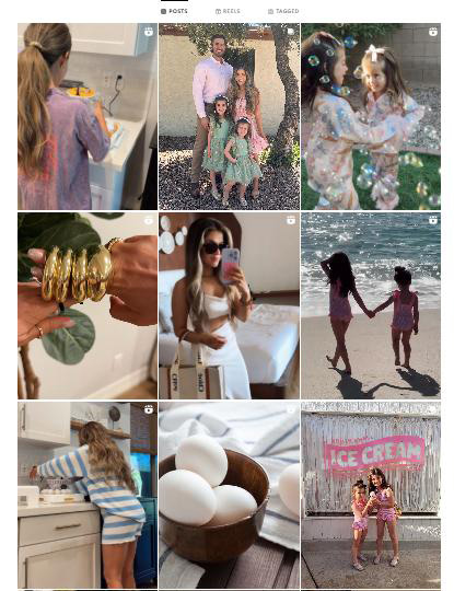 Instagram网红营销:美国5万粉丝家庭类小博主频道内容