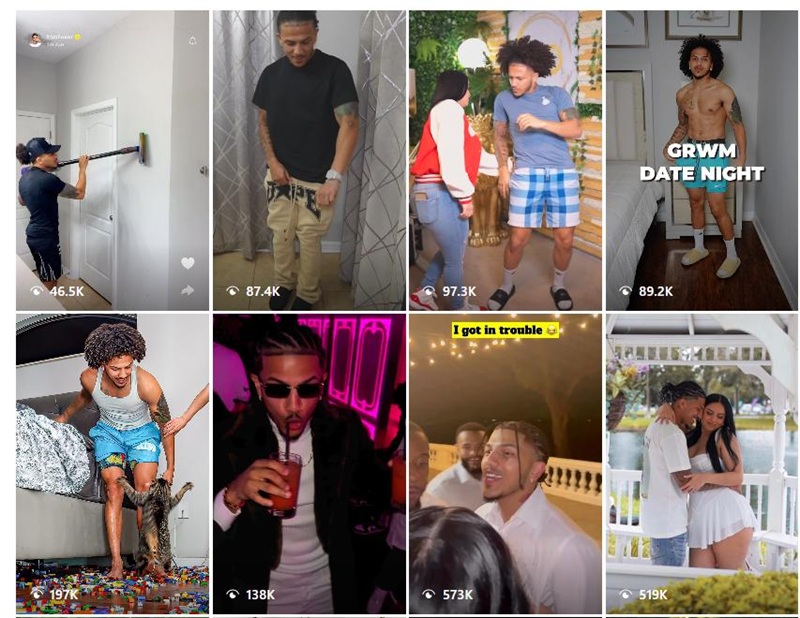 Instagram网红推广:美国时尚服饰情侣中腰部博主频道内容