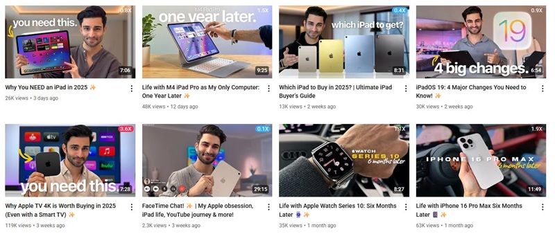 YouTube网红推荐：美国科技测评苹果类数码产品博主频道内容