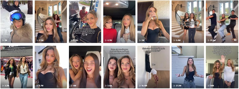 TikTok网红推荐:美国头部日常舞蹈类kol博主频道内容