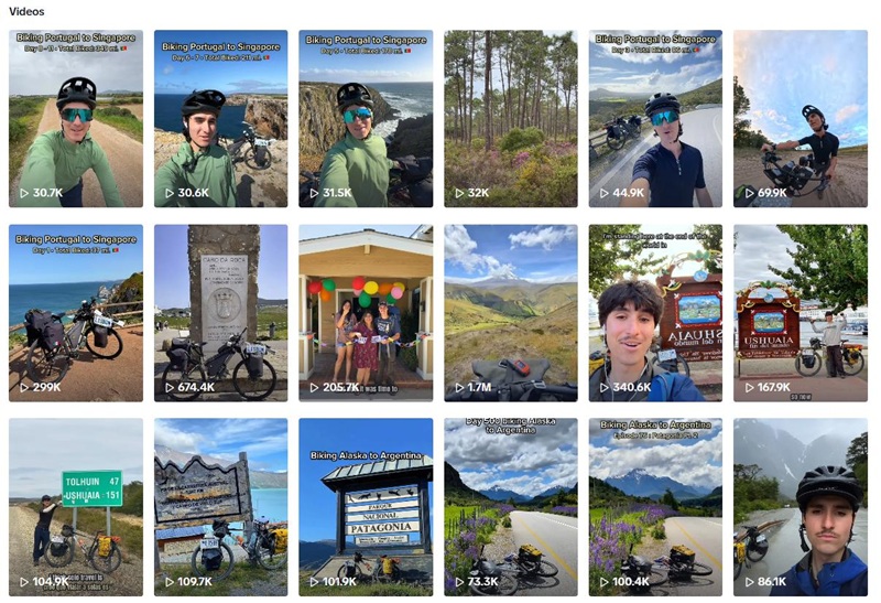 TikTok网红推荐：法国运动骑行类博主频道内容